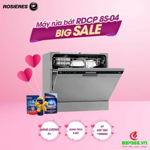 Máy rửa bát độc lập 8 bộ Rosieres RDCP 8S-04