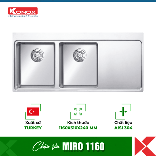 Chậu rửa bát Konox Turkey Miro 1160