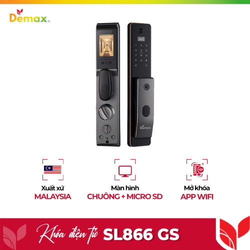 Khóa cửa điện tử Demax SL866 GS
