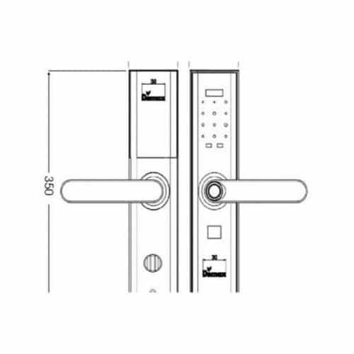 Khóa cửa điện tử Demax SL638 BN - APP WIFI 3 Kích thước của Khóa cửa điện tử Demax SL638 BN - APP WIFI
