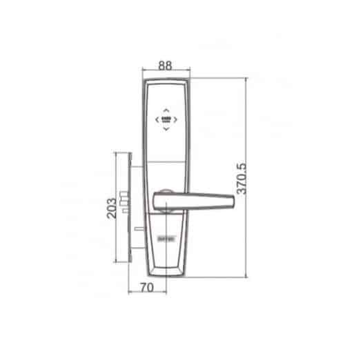 Khóa điện tử thông minh Giovani GSL-116C98 3 Kích thước của Khóa điện tử thông minh Giovani GSL-116C98