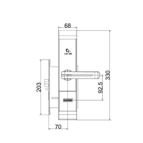 Khóa điện tử thông minh Giovani GSL-89C87 3 Kích thước của Khóa điện tử thông minh Giovani GSL-89C87