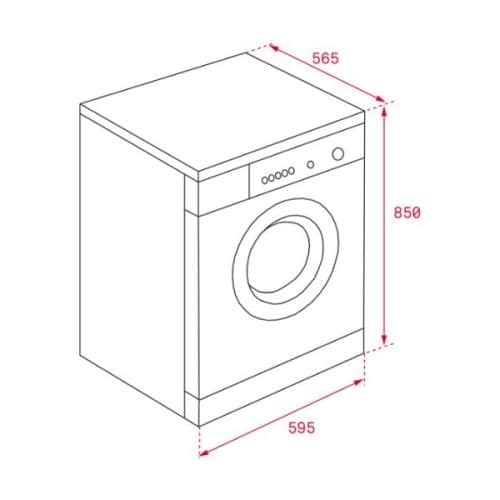 Máy giặt sấy Teka TKD 1510 WD EU EXP 3 Kích thước của Máy giặt sấy Teka TKD 1510 WD EU EXP