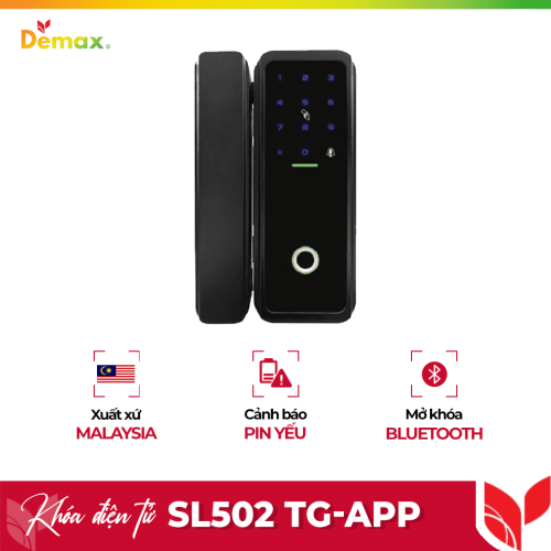 Khóa cửa điện tử Demax SL502 TG - APP