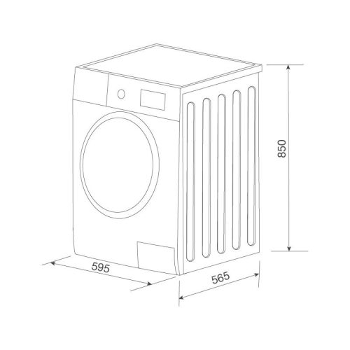 Máy giặt Malloca MWM-09SIL 3 Kích thước máy giặt Malloca MWM-09SIL
