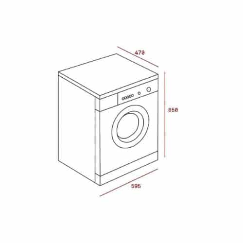 Máy giặt TEKA TKX3 1260 4 Kích thước của Máy giặt TEKA TKX3 1260