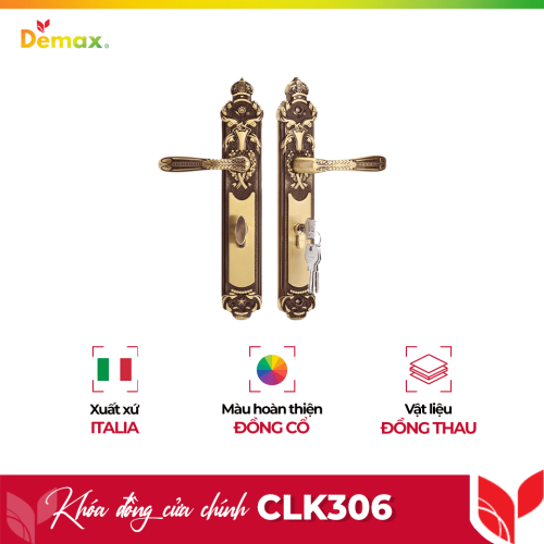 Khóa đồng cửa chính Demax CLK306