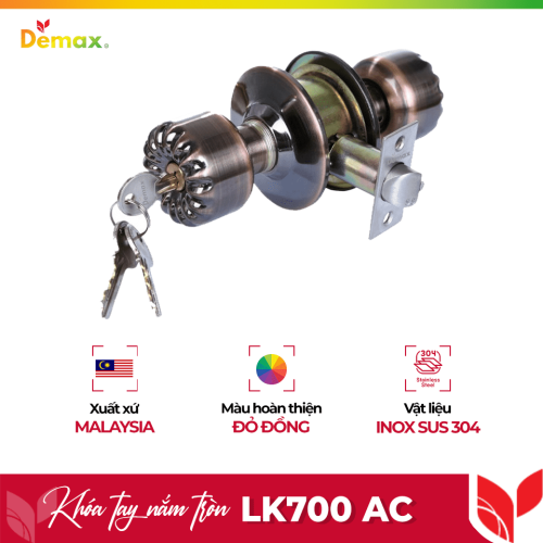 Khóa tay nắm tròn Demax LK700 AC