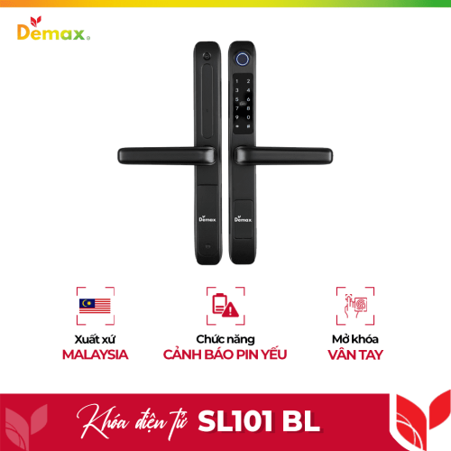 Khóa cửa điện tử chống nước Demax SL101 BL