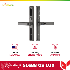 Khóa cửa điện tử chống nước Demax SL688 GS Lux App Wifi