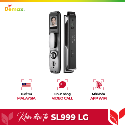 Khóa nhận diện khuôn mặt FACE ID - 3D Demax SL999 LG