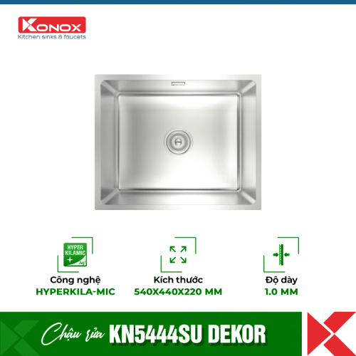 Chậu rửa bát Konox chống xước Workstation Sink – Undermount Sink KN5444SU Dekor