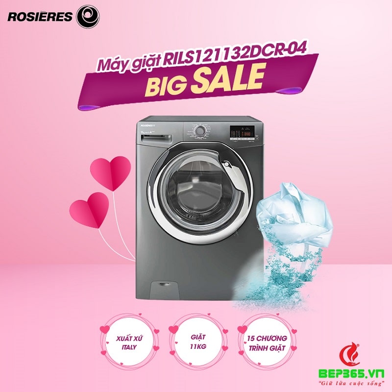 Máy giặt Rosieres 11kg RILS121132DCR-04 Máy giặt Rosieres 11kg RILS121132DCR-04