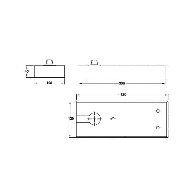 Kích thươc của Bản lề sàn 80Kg EN2 Hafele 932.79.020 Kích thươc của Bản lề sàn 80Kg EN2 Hafele 932.79.020