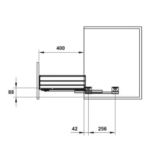 Rổ Đựng Chén Đĩa Cappella 800mm Hafele 549.08.013 6 Kích thước Rổ Đựng Chén Đĩa Cappella 800mm Hafele 549.08.013