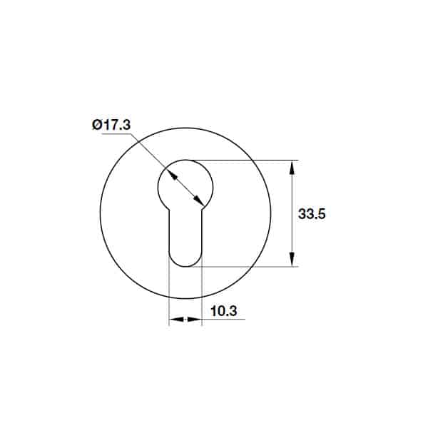 Kích thước của Nắp chụp ruột khóa Hafele 900.52.775 Kích thước của Nắp chụp ruột khóa Hafele 900.52.775