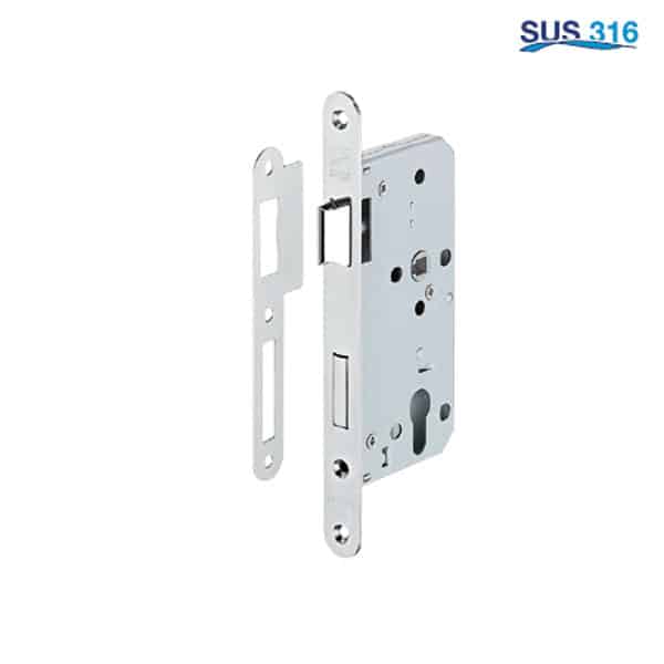 Thân khóa lưỡi gà chốt chết Inox 316 Hafele 911.25.402 Thân khóa lưỡi gà chốt chết Inox 316 Hafele 911.25.402