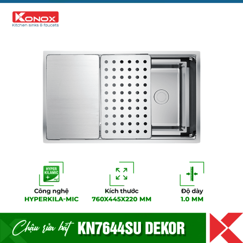Chậu rửa bát Konox Workstation Undermount Sink KN7644SU Dekor