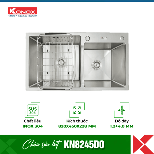 Chậu rửa bát Konox Overmount Sink KN8245DO