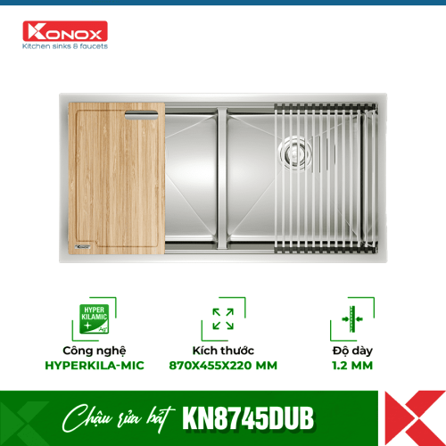 Chậu rửa bát Konox Workstation - Undermount Sink KN8745DUB