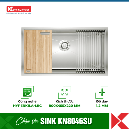 Chậu rửa bát Konox Workstation - Undermount Sink KN8046SU