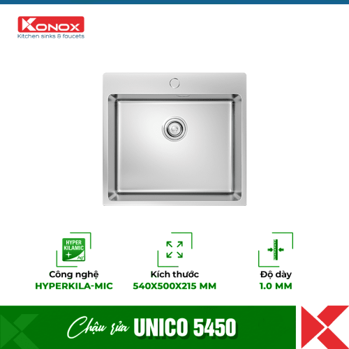 Chậu rửa bát Konox Topmount UNICO 5450