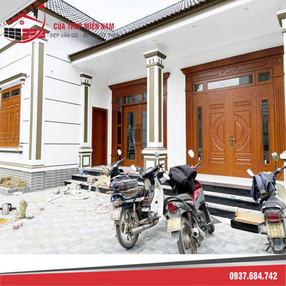 Người dùng chia sẻ về việc sử dụng cửa thép vân gỗ cao cấp cho công trình 1 cửa thép vân gỗ anphadoor