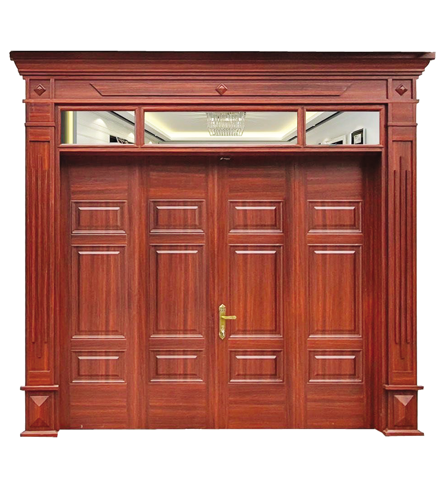 Cửa thép vân gỗ 4 cánh đều A42-K.H1