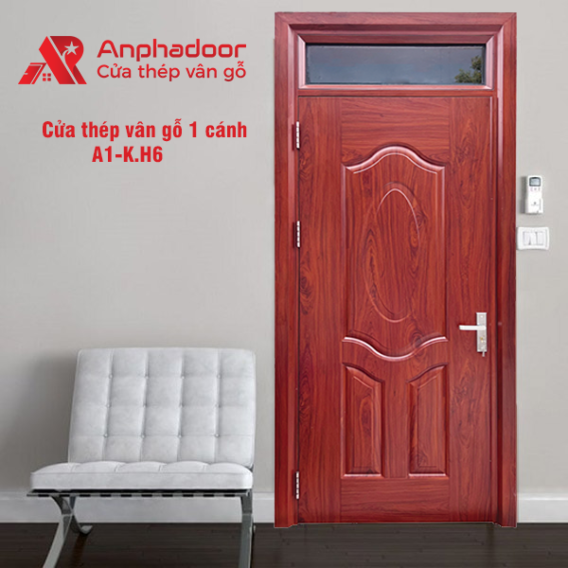Cửa thép vân gỗ 1 cánh A1-K.H6
