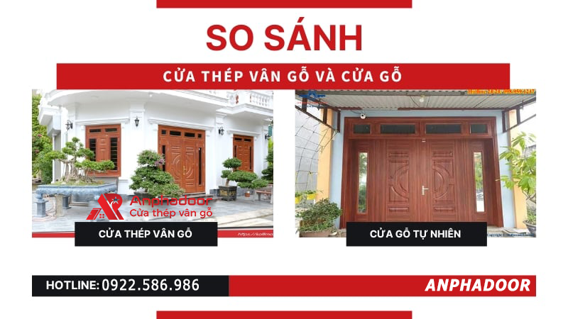 So sánh cửa thép vân gỗ và cửa gỗ: Lựa chọn nào tốt nhất! 1 so sanh cua thep van go va cua go