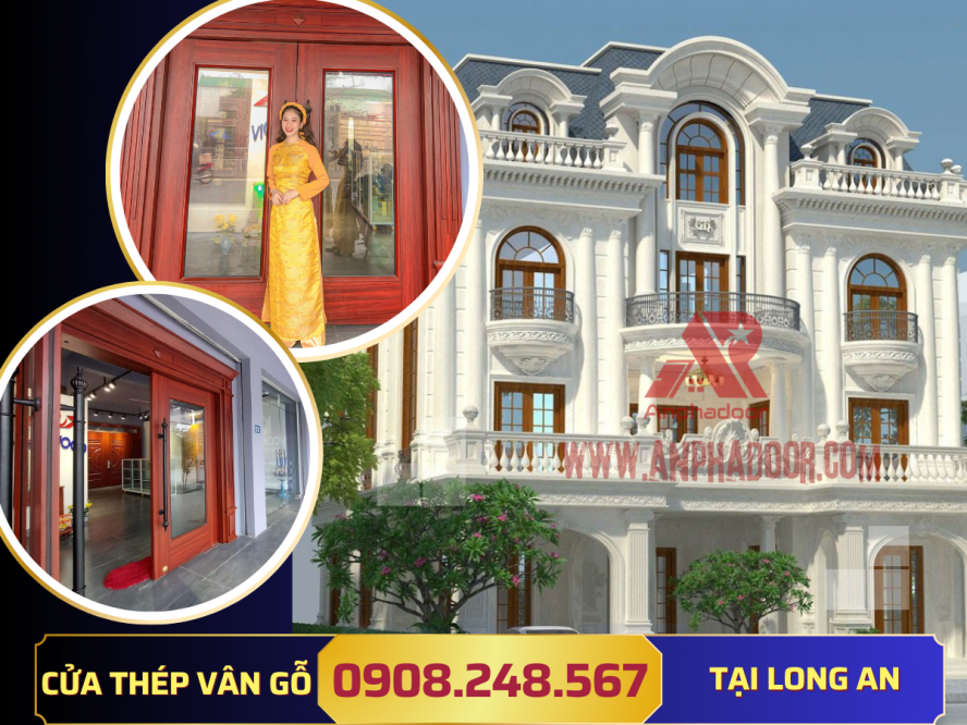 Cửa Thép Vân Gỗ Long An