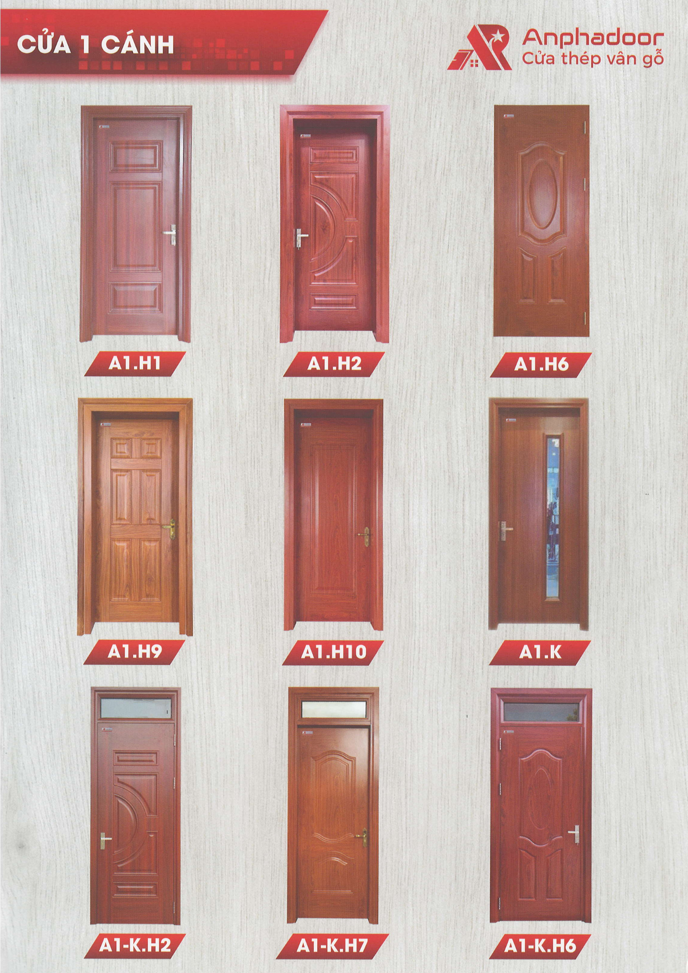 Mẫu Cửa Thép Vân Gỗ 1 Cánh Mẫu Cửa Thép Vân Gỗ 1 Cánh