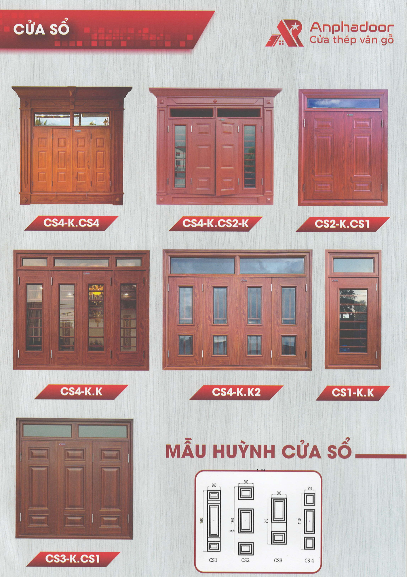 Mẫu Cửa Sổ Thép vân Gỗ Mẫu Cửa Sổ Thép vân Gỗ