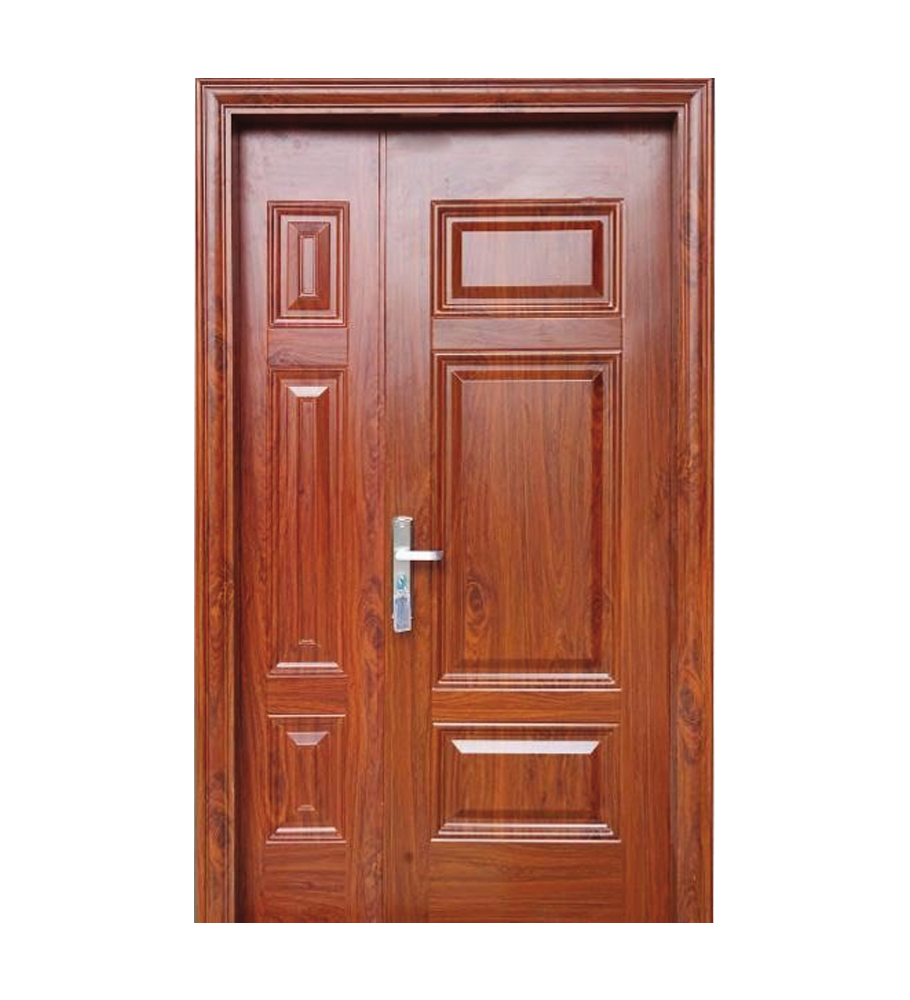 Cửa thép vân gỗ 2 cánh A21.H1-H1B