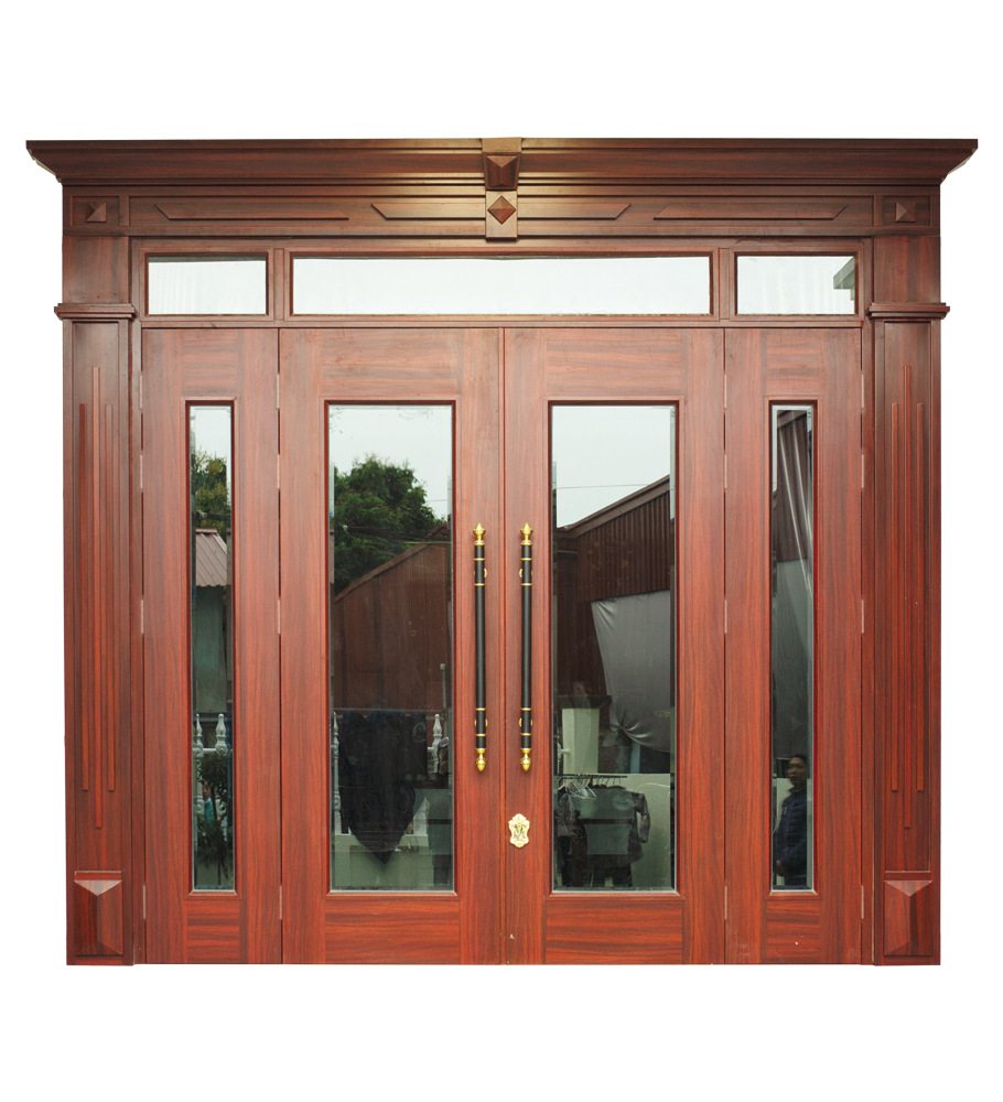 Cửa thép vân gỗ 4 cánh lệch A41-K.K