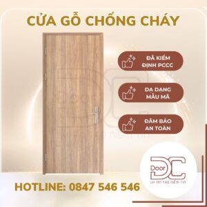 Cửa Gỗ Chống Cháy DC24.GCC-P1.MDFMelamine 2
