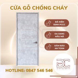Cửa Gỗ Chống Cháy DC24.GCC-P1.MDFMelamine.ROCK
