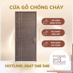 Cửa Gỗ Chống Cháy DC24.GCC-P1R2.MDF Laminate
