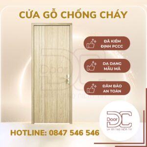 Cửa Gỗ Chống Cháy DC24.GCC-P1R2.MDF Laminate