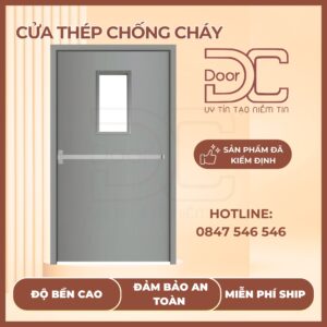 Cửa Thép Chống Cháy DC24.TCC-P1G1.PULL_.XAM-2