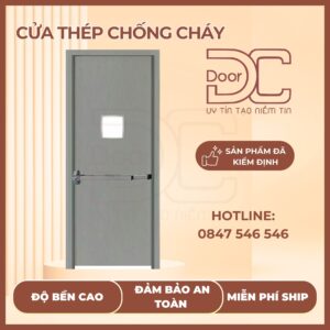 Cửa Thép Chống Cháy DC24.TCC-P1G1.PULL_.XAM_