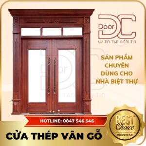 Cửa Thép Vân Gỗ DC24.TVG-2C.1