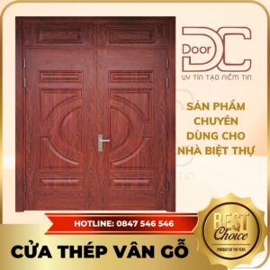 Cửa Thép Vân Gỗ DC24.TVG-2C.2