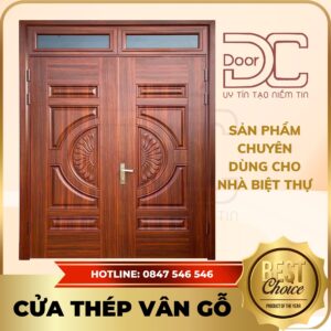 Cửa Thép Vân Gỗ DC24.TVG-2C.4