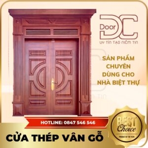 Cửa Thép Vân Gỗ DC24.TVG-2C.7