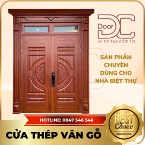 Cửa Thép Vân Gỗ DC24.TVG-2C.8