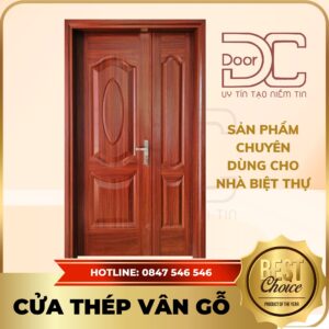 Cửa Thép Vân Gỗ DC24.TVG-2CL.1