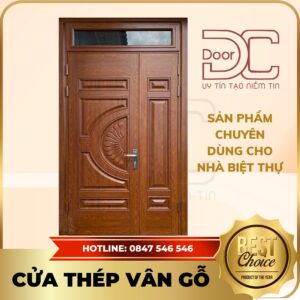 Cửa Thép Vân Gỗ DC24.TVG-2CL.14