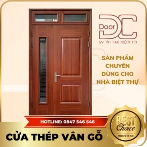 Cửa Thép Vân Gỗ DC24.TVG-2CL.2