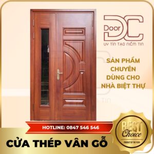 Cửa Thép Vân Gỗ DC24.TVG-2CL.8